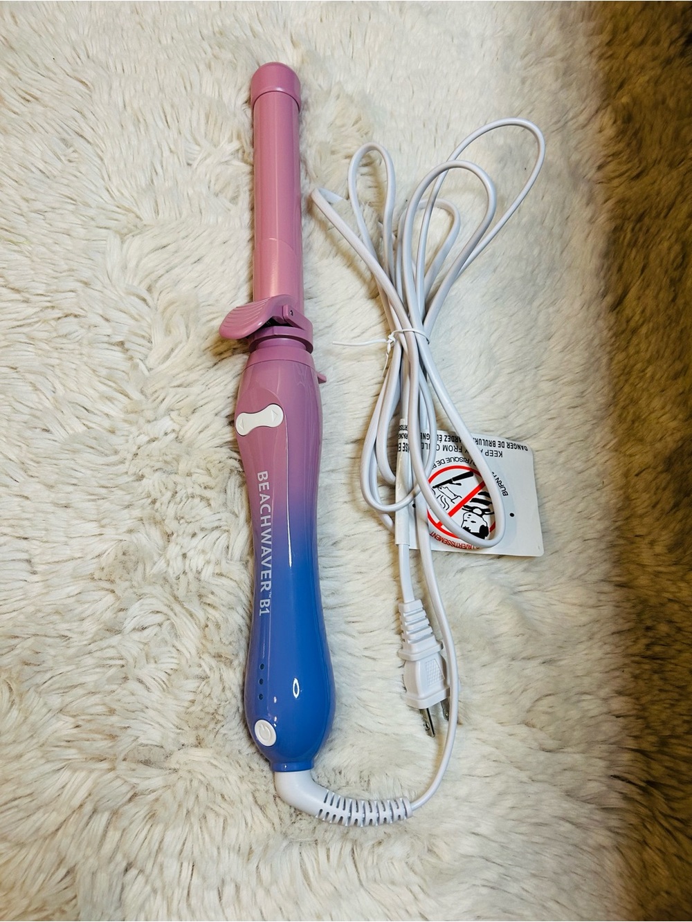 Beachwaver Co. B1 Rotating Curling Iron 1" – Pink Sunset Ombré (Used Twice)